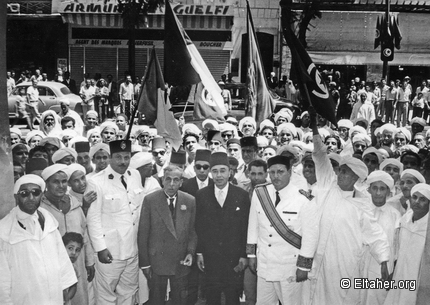 1956 - Moroccans greeting Eltaher in Tunis
